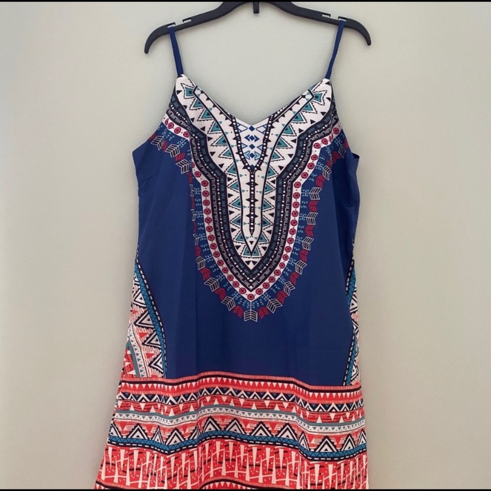 Loverosy Sleeveless Tribal spring Dress- Small